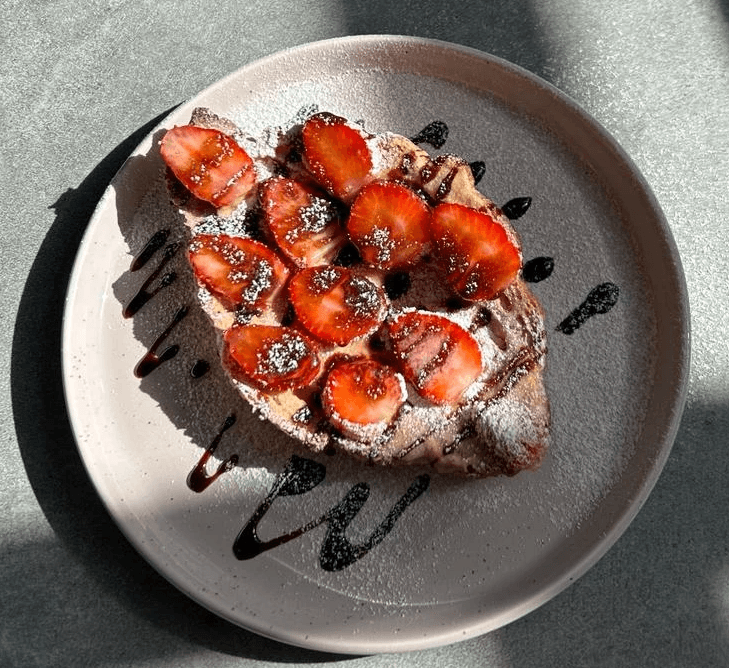 Croissant Strawberry Toast dish