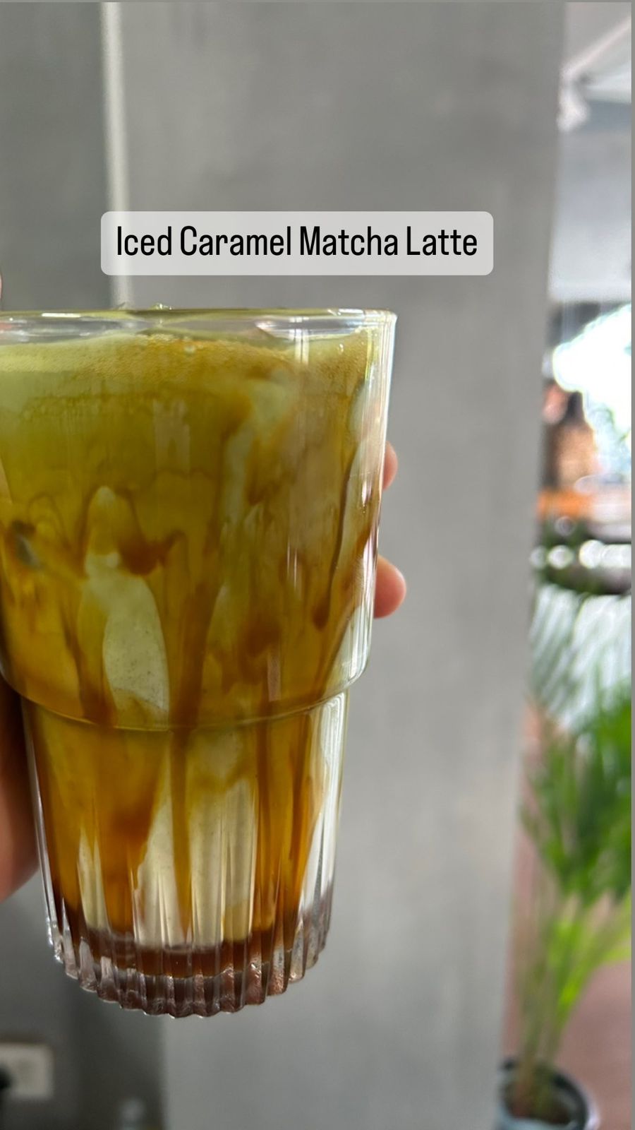Iced Matcha Caramel Latte dish