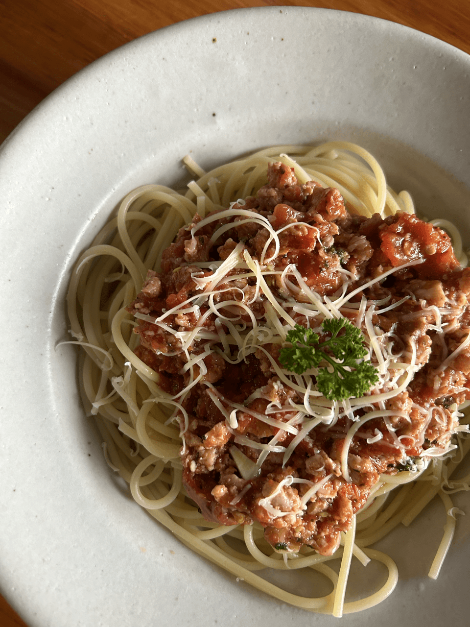 Spaghetti Bolognese dish